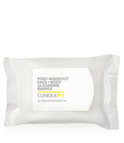 CliniqueFIT™ Post-Workout Face + Body Cleansing Swipes<br><font color=#fe6cb5>statt 17€</font>