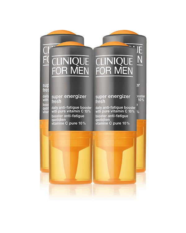 Clinique For Men Super Energizer™ Fresh Daily Anti-Fatigue Booster with Pure Vitamin C 10%, Dieser Vitamin C Booster ist ein starkes Anti-Aging-Produkt, das die Haut revitalisiert und Anzeichen der Hautalterung und Müdigkeit reduziert.