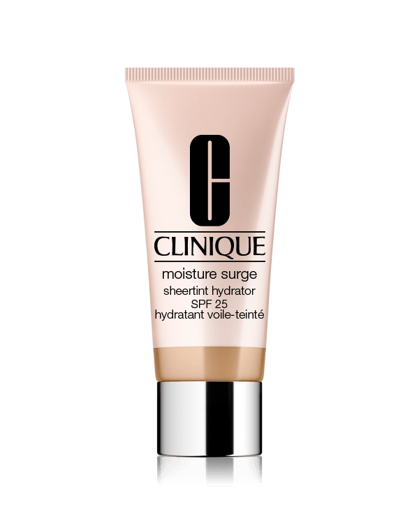 Moisture Surge™ Sheertint Hydrator SPF 25, Die leichte, getönte Feuchtigkeitspflege mit SPF 25 spendet sofort intensive Feuchtigkeit für 12 Stunden.