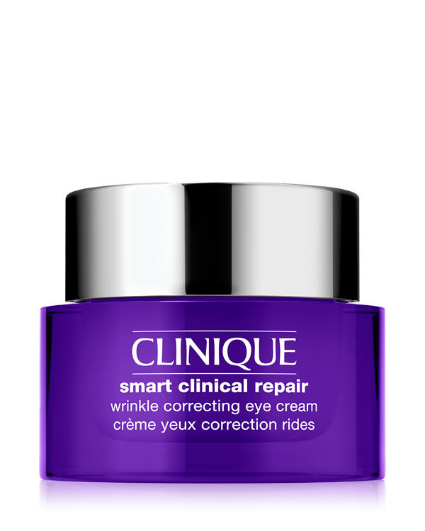 Clinique Smart™ Clinical Repair Wrinkle Correcting Eye Cream, Mithilfe des innovativen CL1870 Peptidkomplex stärkt die smarte Anti-Aging Augenpflege die Hautstruktur ganz gezielt dort, wo es am wichtigsten ist. Sie fördert die natürliche Kollagenproduktion und stärkt die Stützstruktur der Haut, spendet intensive Feuchtigkeit und wirkt aufpolsternd. Für eine glattere, jünger aussehende Augenpartie.